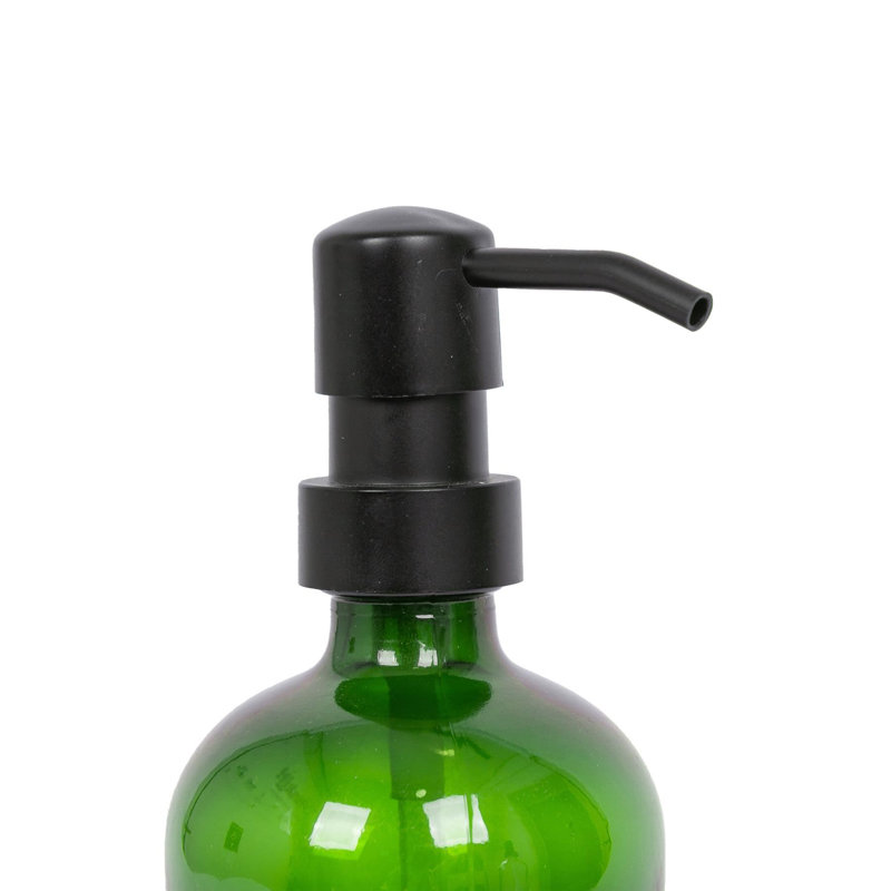 2x Glass Soap Dispensers - 500ml, Green