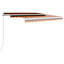 Dakota Fields 300cm W x 250cm D Polyester Orange/Brown Cover Retractable Patio Awning-1103259797