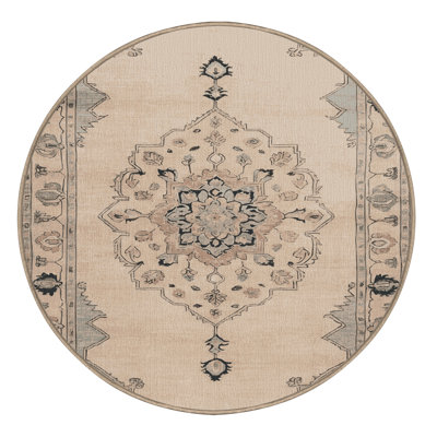 Tapis beige lavable à la machine Afyon