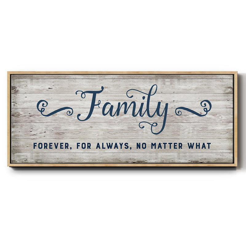 «Family Forever» - toile encadrée, H 24 po x l 60 po