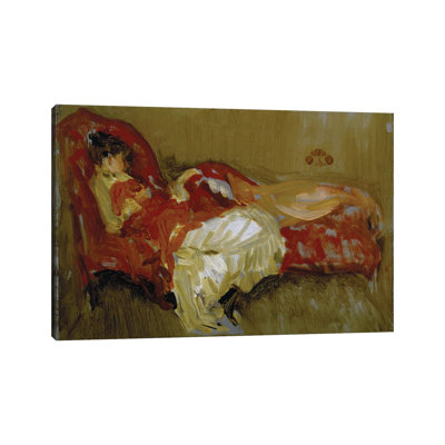 Note in Red The Siesta - Reproduction d'art murale - Toile tendue