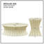 Ensemble de table basse de 35,04 po + 15,16 po en fibre de verre robuste pour salon
