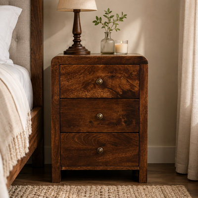 45cm W Solid Wood Bedside Table