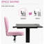 Mobilier de bureau de chambre à coucher avec siège pivotant et rose, conception réglable, poids de 7,6 kg