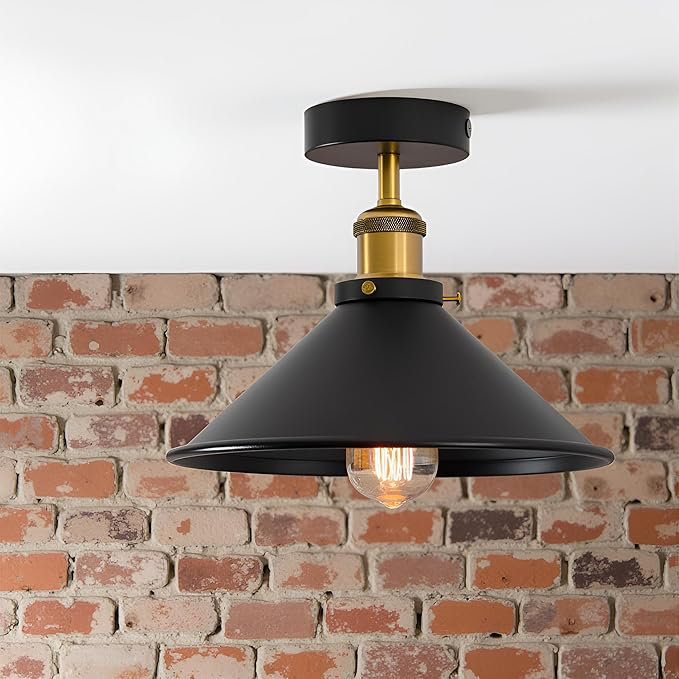Semi Flush Mount, Black