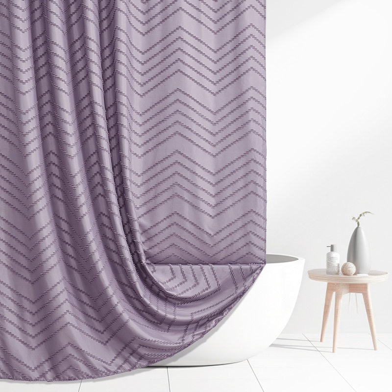 Akhsa Fabric Shower Curtain, Purple