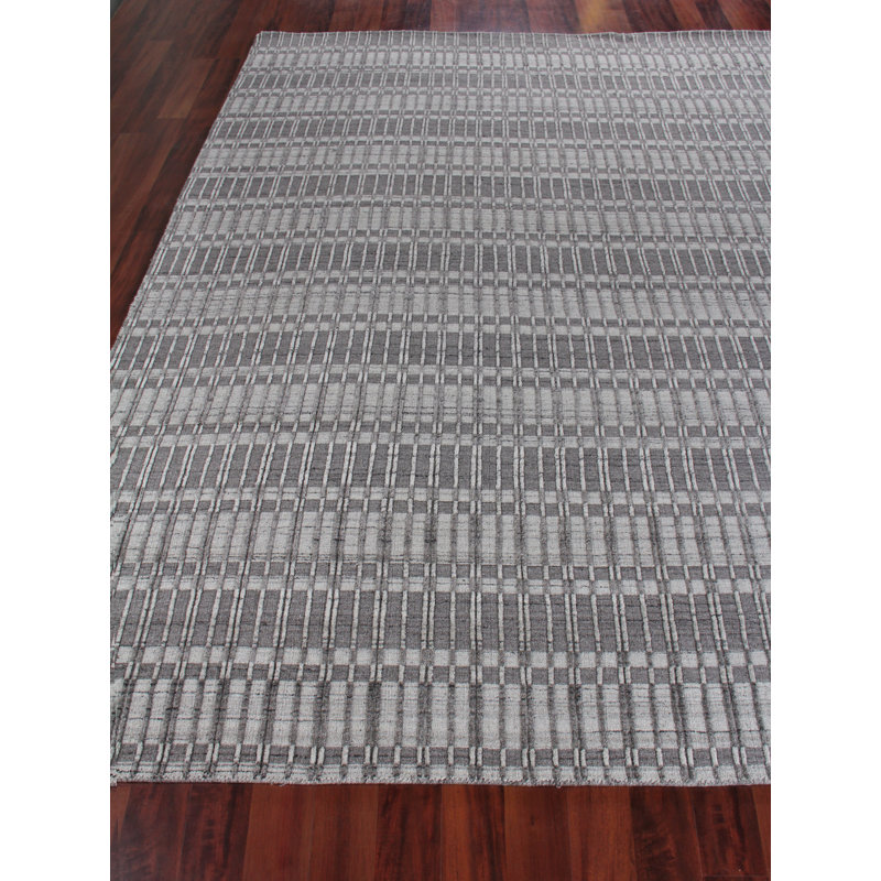 Provident Geometric Area Rug in Dark Gray, Rectangle 6' x 9'