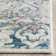 Florence-Graham Pp Viscose Cotton Weft + Warp Latex Floral Rug in Blue/Creme