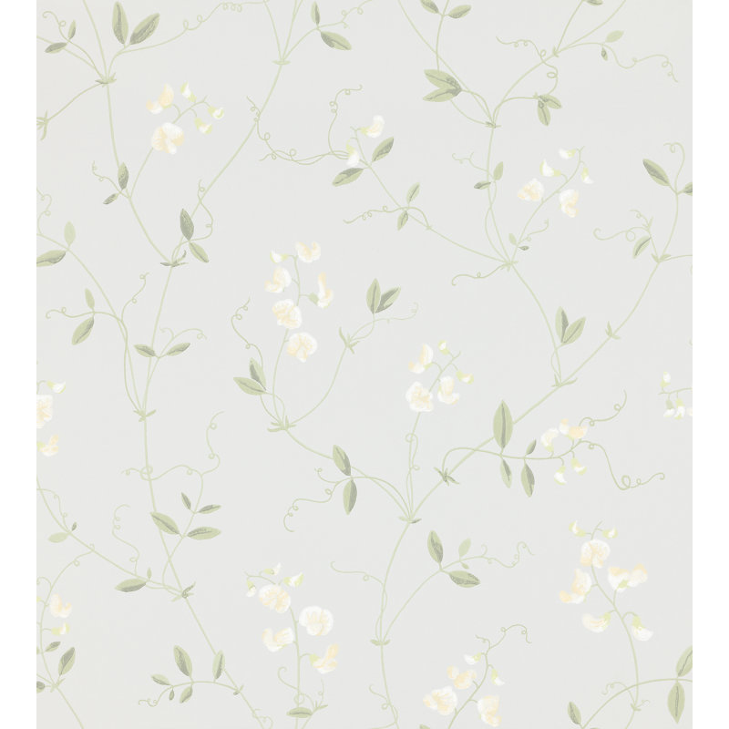 Arv Floral Matte Wallpaper Roll, Light Blue
