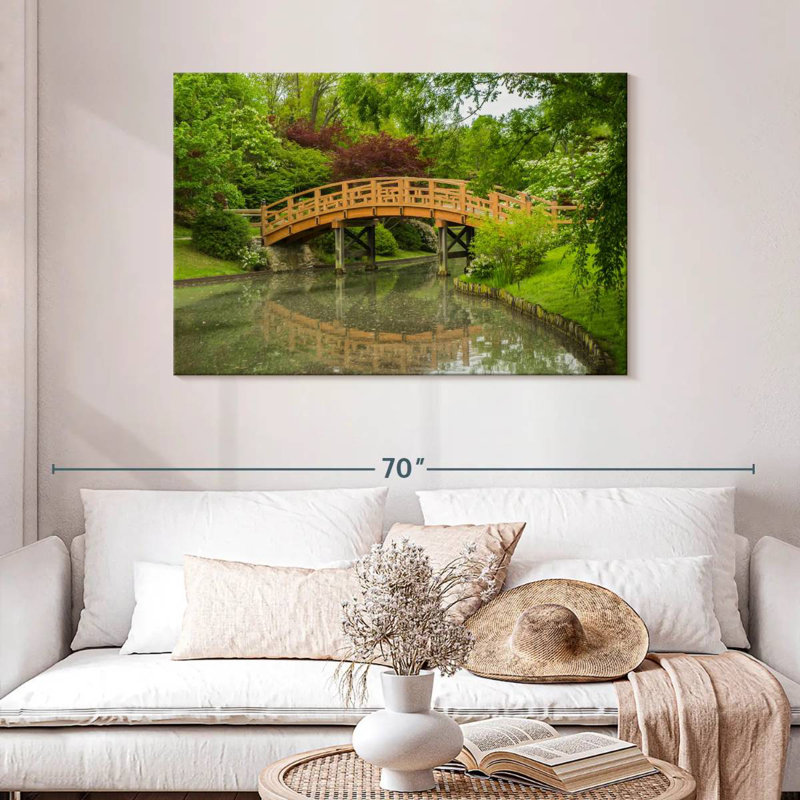 Pont de jardin japonais Sireci, H 30 po x l 45 po