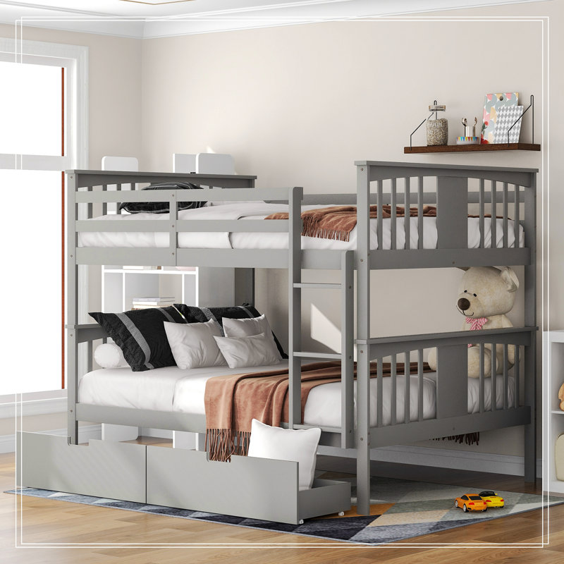 Lit plateforme avec rangement Jaslen, Gris