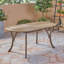 Table de salle à manger en bois d'acacia de 70 po pour la cour arrière