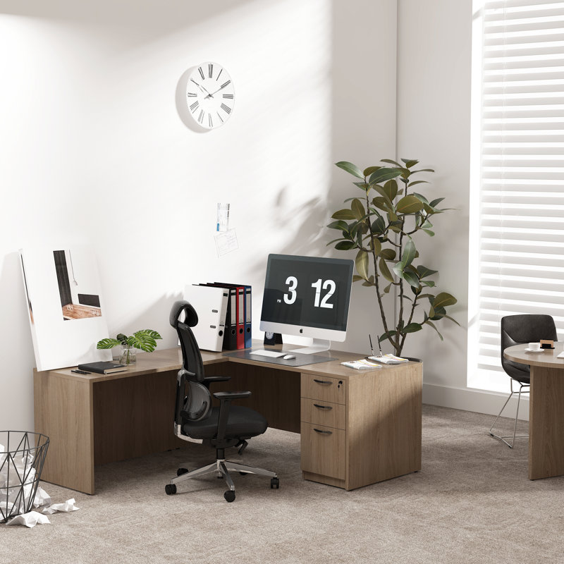 L-Shaped Executive Desk, Lime