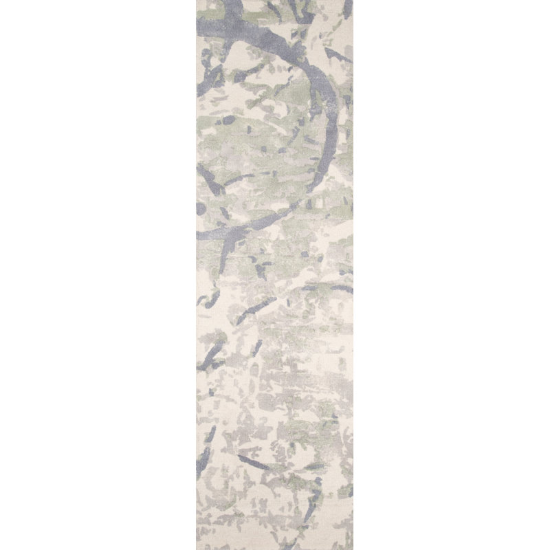 Mamedov Wool Abstract Indoor Rug, Runner 2'3" x 8'