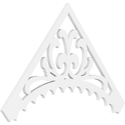 Genova Signature Urethane Gable Pediment, Primed Tan