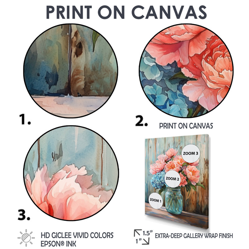 Bradner - Art mural floral, H 44 po x l 34 po, Reproduction encadrée d'une seule photo, Argent argent