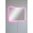 Modern LED Lighted Mirror with Shutterproof Unbreakable Acrylic, 15.7 x 23.6 inches | 5 mm Thickness, Pink Neon Stripes | MDF Backing, 12V Adaptor | Stylish & Functional Design for Home Decor and Vanity Use-154144744