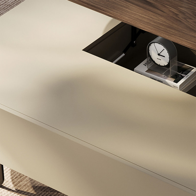 Rectangular lifting solid wood coffee table