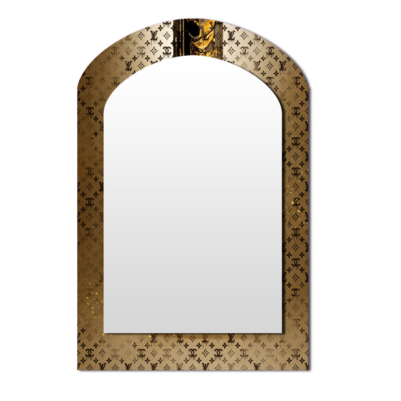 Luxury Brand Bionic Heel I - Miroir mural décoratif asymétrique tendance, 43 po x 33 po