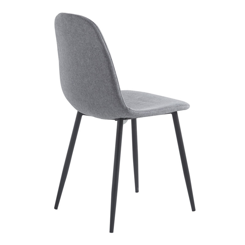 Cullompton Dining Chair (CHA601) With Dark Grey Fabric And Black Legs X 4