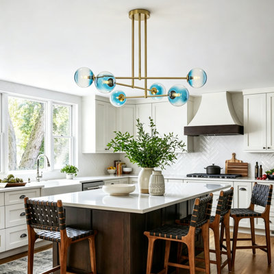 6-Light Modern Dimmable Sputnik Sphere Chandelier for Dining Room
