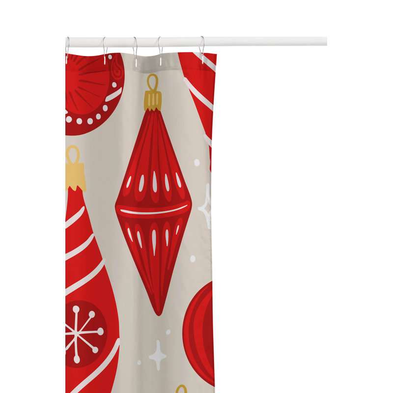 Rideau de douche ultraléger Ornaments, Ivoire ivoire