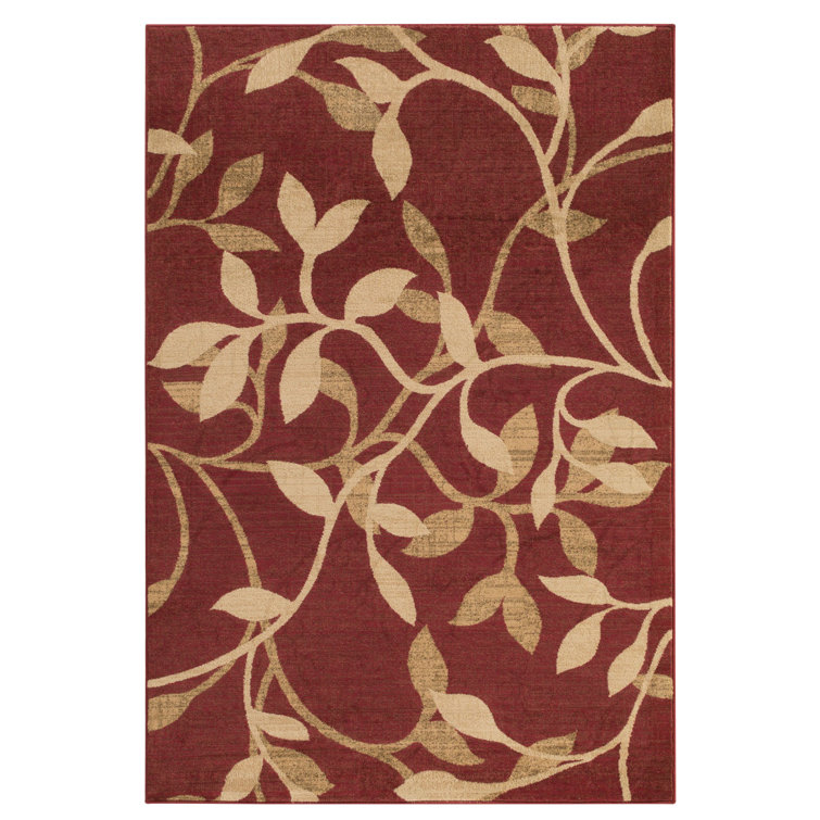 Tapis rouge foncé Feagin