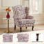 Upholstered Chenille Wingback Chair-1557988240