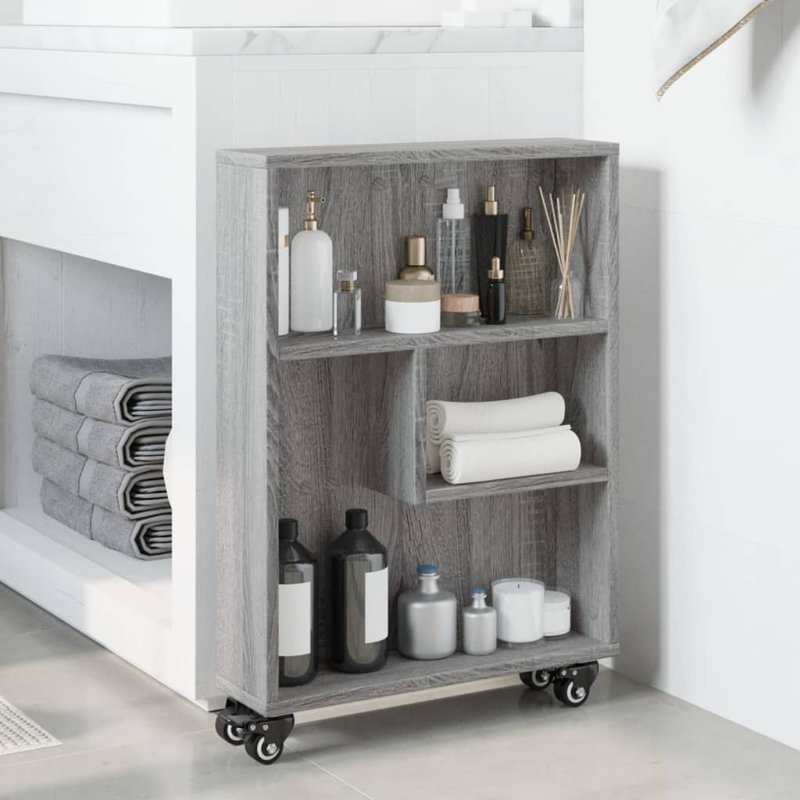 Ricaria 68cm H x 48cm W Bookcase, Grey/Sonoma