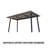 55.12-70.87 Inch Adjustable Extendable Dining Table, Medieval Industrial Style Gray Rectangular MDF Table With Black Metal Legs For Home Kitchen