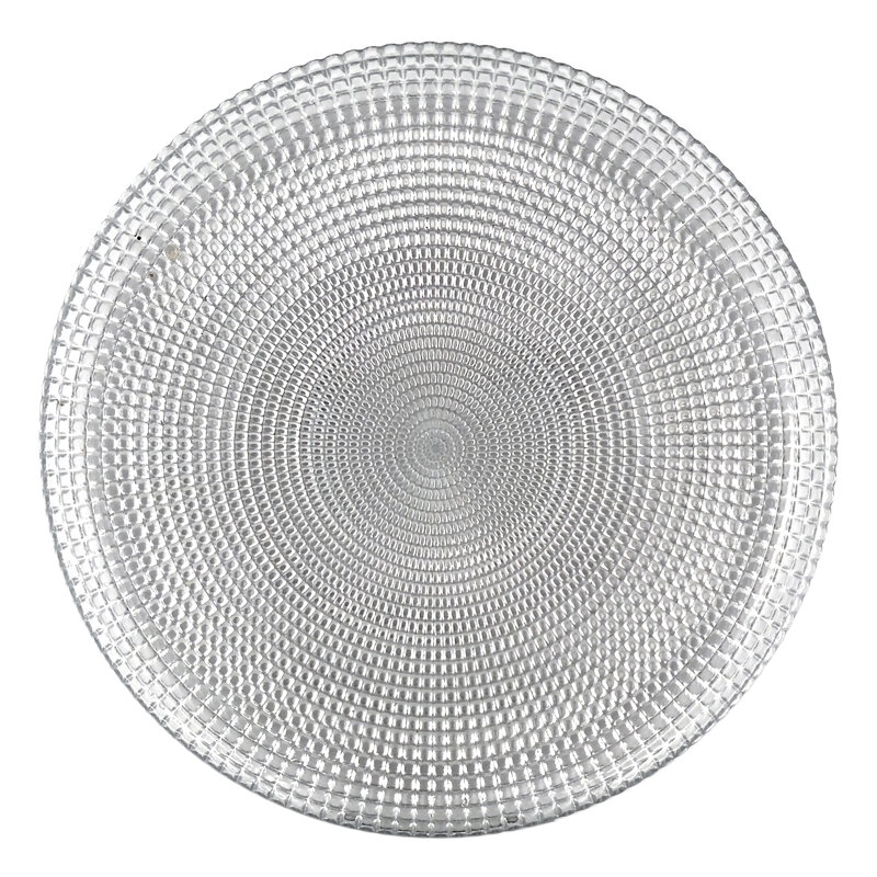 Assiette plate en verre doré Pyle, Argent