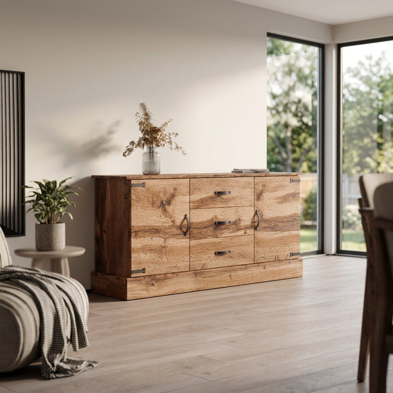 Horus 63" Sideboard with Matte Finish, Oldwood