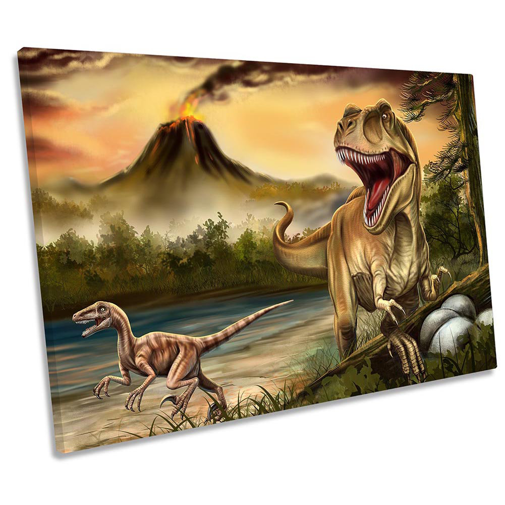 Dinosaur T Rex Tyrannosaurus - Wrapped Canvas Print