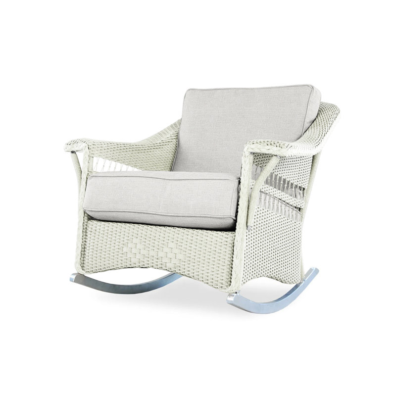 Nantucket Outdoor Rocker Chair, Bright Side Fog, Ivory