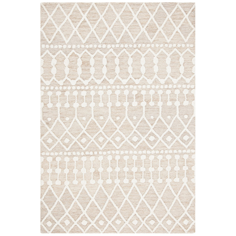 Avah Hand Tufted Wool Southwestern Rug, Rectangle 6' x 9'