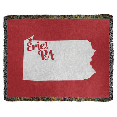 Jeté en coton tissé erie pennsylvanie