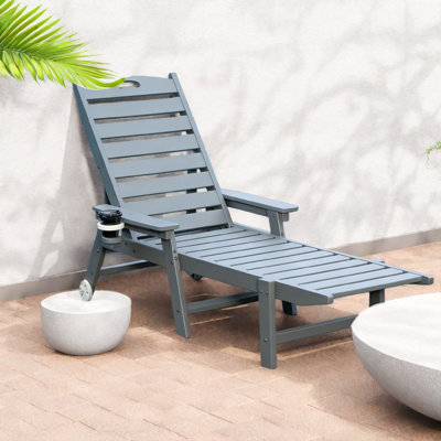 Méridiennes de patio en Hdpe de qualité supérieure avec dossier réglable, conception moderne pour la piscine et la plage