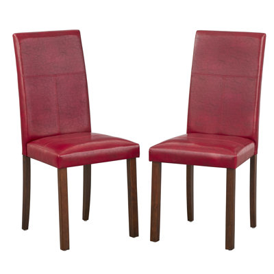 Raiens 18'' H Faux Leather Upholstered Parsons Chair