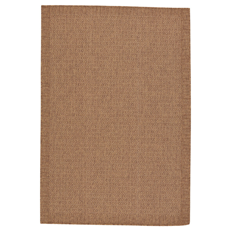 Tapis intérieur / extérieur brun clair Yermolayeva, Rectangle 9 pi x 12 pi