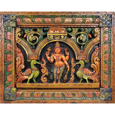Bhawawan Vishnu (décoration murale sculptée en relief)