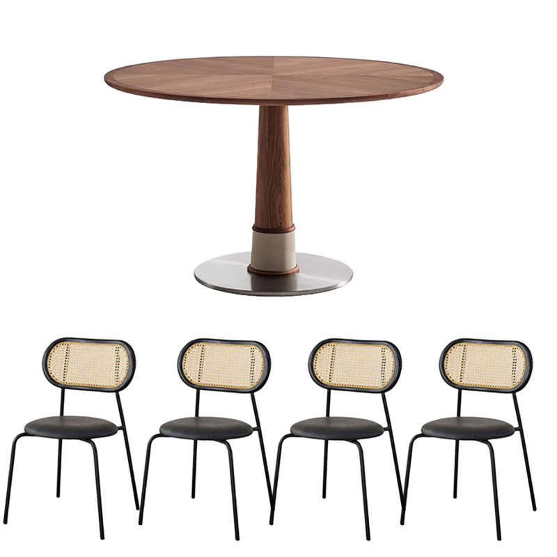 Table de salle à manger Retro, H 29,5 po x l 47,2 po x L 47,2 po