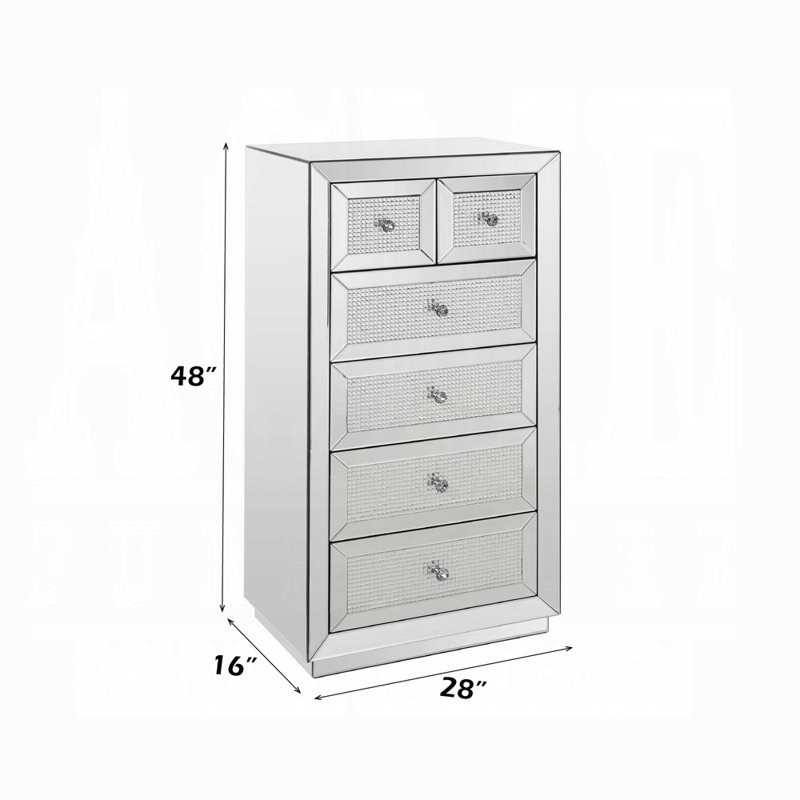 ACME Ornat Cabinet, Faux Square Diamonds