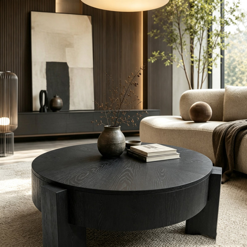 Table d'appoint 33 po, Noir
