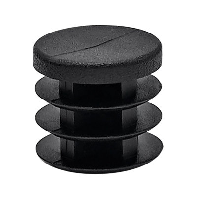 Outwater Plastic Round End Cap For Tubing (100 Pcs.) | 5/8" Dia. Tube Plug/Chair Glide/Floor Protector/Tube Closure/Tube Hole Plug/Pipe Plug | Fits Multi Gauge Tubing | Textured Black | Heavy Duty