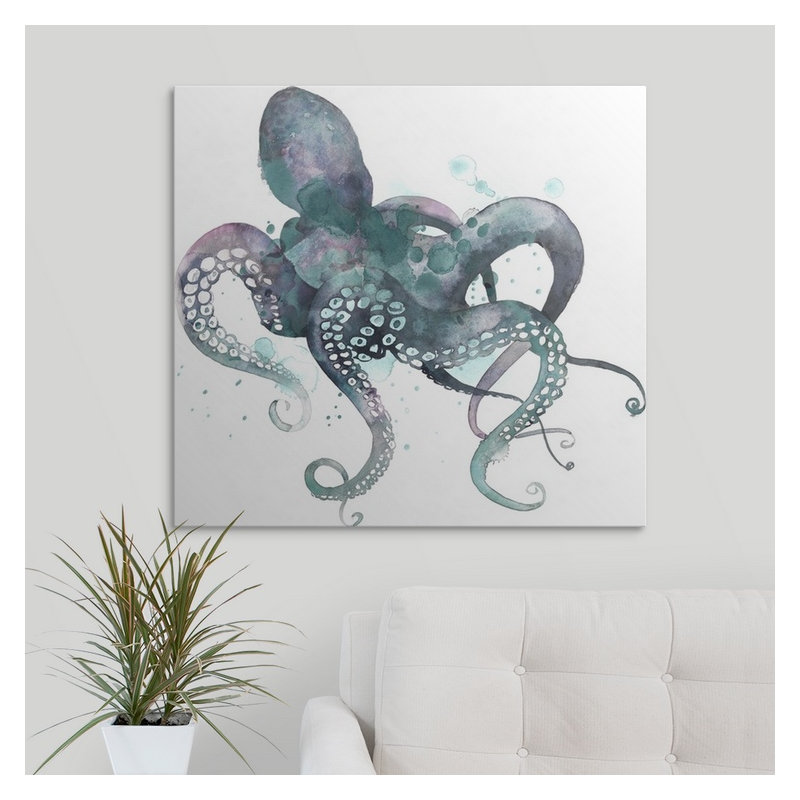 « i », reproduction d’art dépilée Tentacles, H 24 po x l 24 po x P 1,25 po, Toile