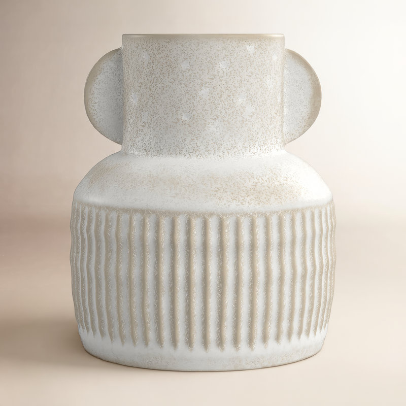 Davin Ceramic / Porcelain Table Vase, 8" H x 7" W x 7" D