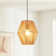 Chaudruc 1-Light Pendant Light with Hand-Woven Paper Rattan Natural Lampshade for Kitchen, Dining Room Hanging Fixture