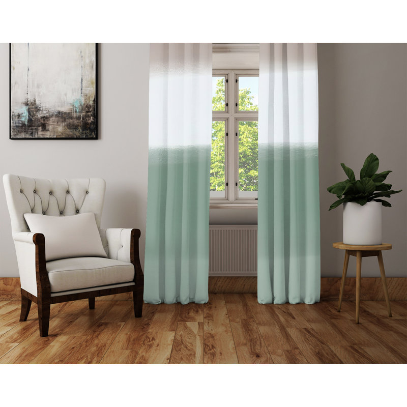 Annalin Semi Sheer Curtain Panel Pair, 40" W x 52" L