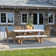 Fleur 6 - Person Premium All-Weather Wicker Patio Dining Set with Rectangular Table , Cushions Included