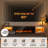 70'' Floating Fireplace Tv Stand With 36" Electric Fireplace, Led Light Entertainment Center With Storage, Wall Mounted Media Tv Console With Glass Door For Living Room-1884644836
